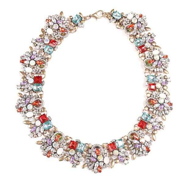 I-Candy Jewelry - NWT I CANDY Faceted Glass Crystal Chunky Necklace